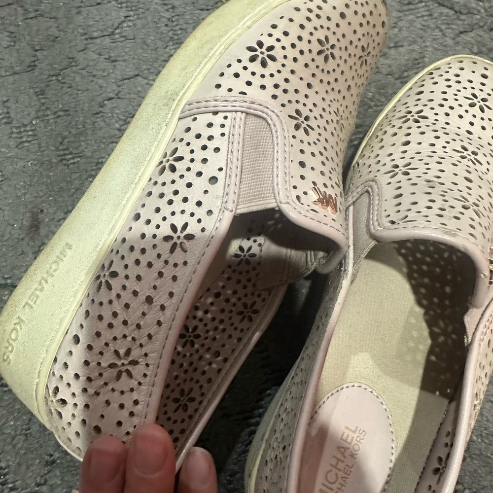 Michael Kors Women's Pink Slip-On Shoes - Picture 3 of 7